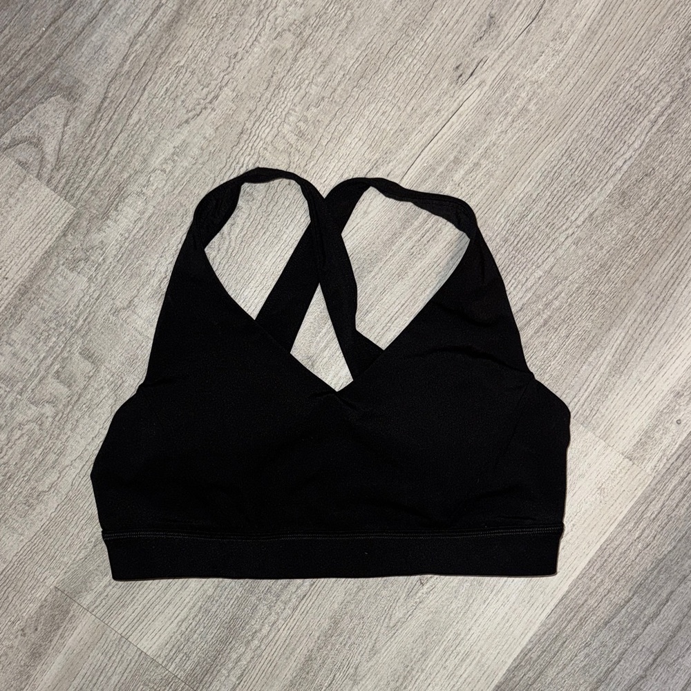 lululemon athletica Black Cross-Back Sports Bra
